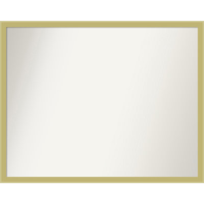 Incline Non-Beveled Wood Framed Wall Mirror