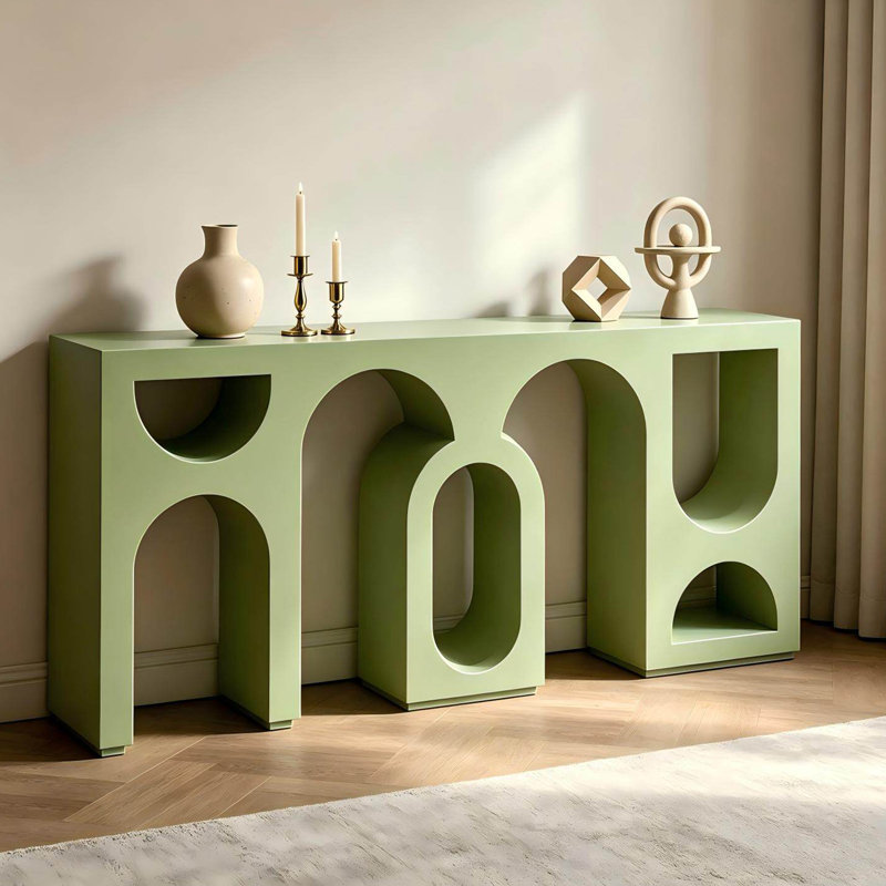 Console moderne et simple, H 35,4 po x l 78,7 po x P 15,7 po, Vert, Vert, Vert