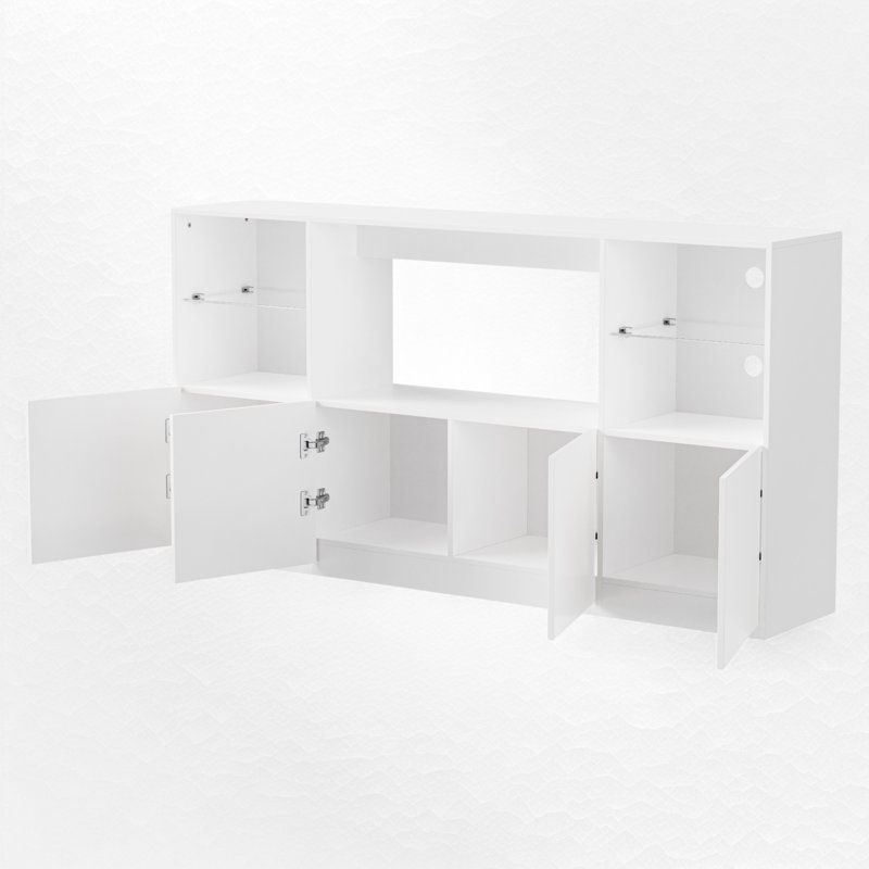 Gwinevere TV Stand For Tvs Up To 75", White