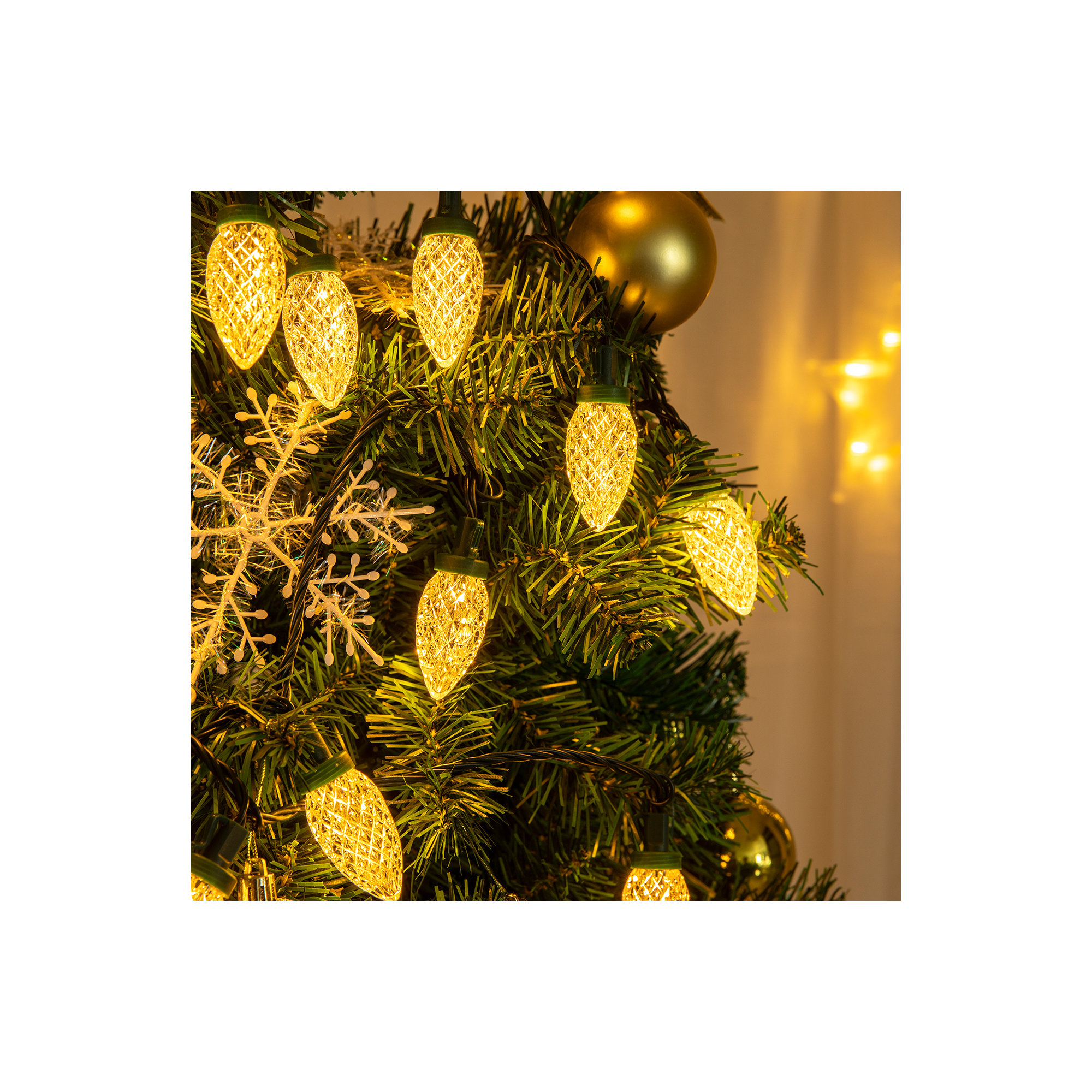 C9 LED Christmas String Lights, 50, Multicolor