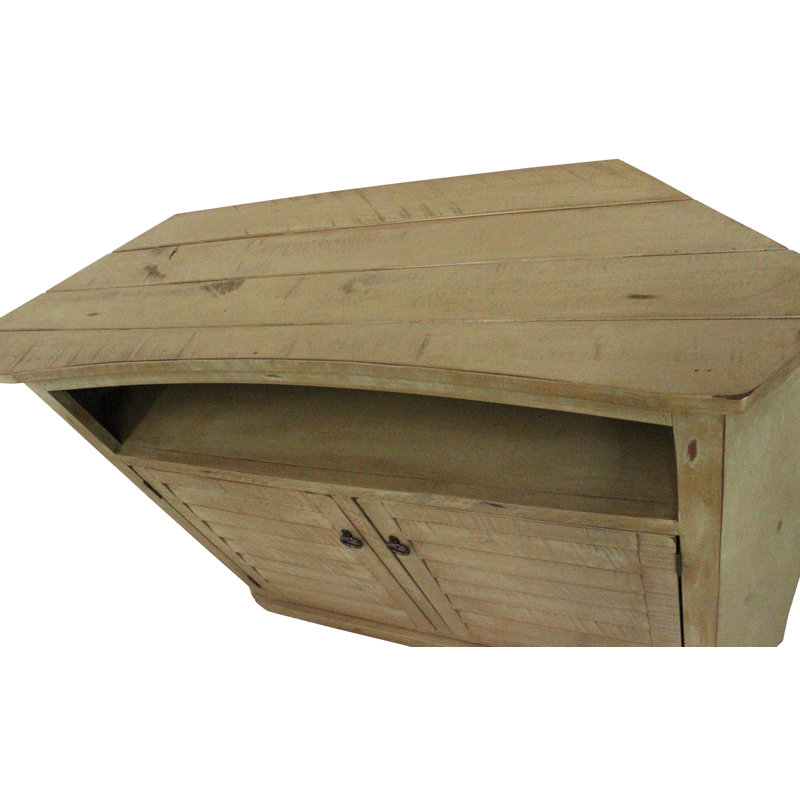 Mackey Unfinished TV Stand for TVs up to 55", Rustic Green
