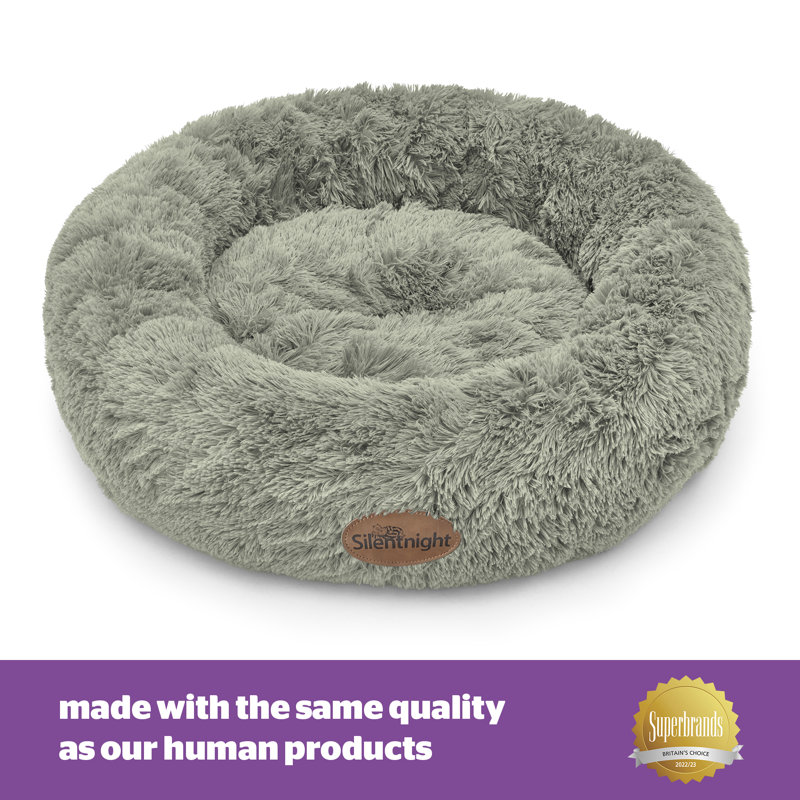 Silentnight Calming Plush Donut Pet Bed, Green, 14cm H x 60cm W x 60cm D