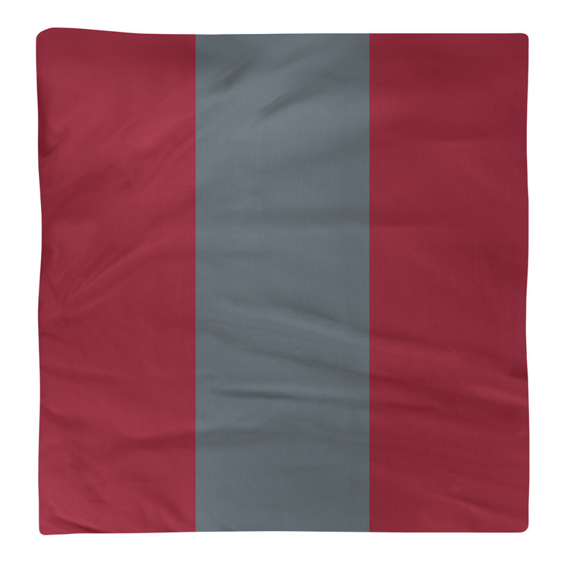 Serviette washington, Rouge / gris / rouge, Sergé de coton, H 10 po x l 10 po x P 0,25 po