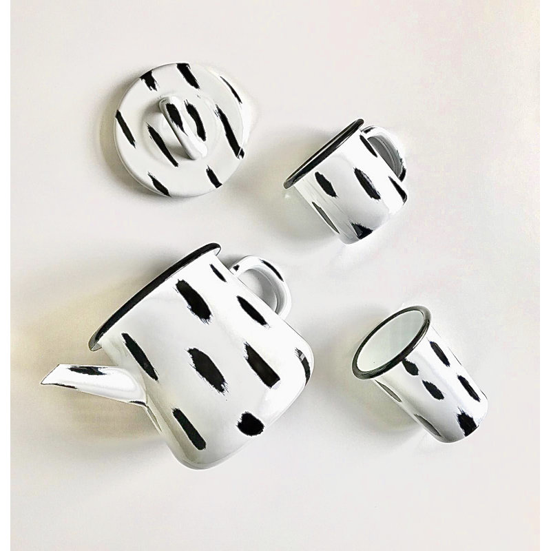 Ivy Bronx Nikolaos 1.15ml Stainless Steel Striped Teapot