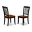 Ensemble de salle à manger moderne de 9 pièces comprenant une table rectangulaire en bois avec rallonge papillon et 8 chaises, 101,6 x 198,1 cm, noir et cerisier-670581145-578783994
