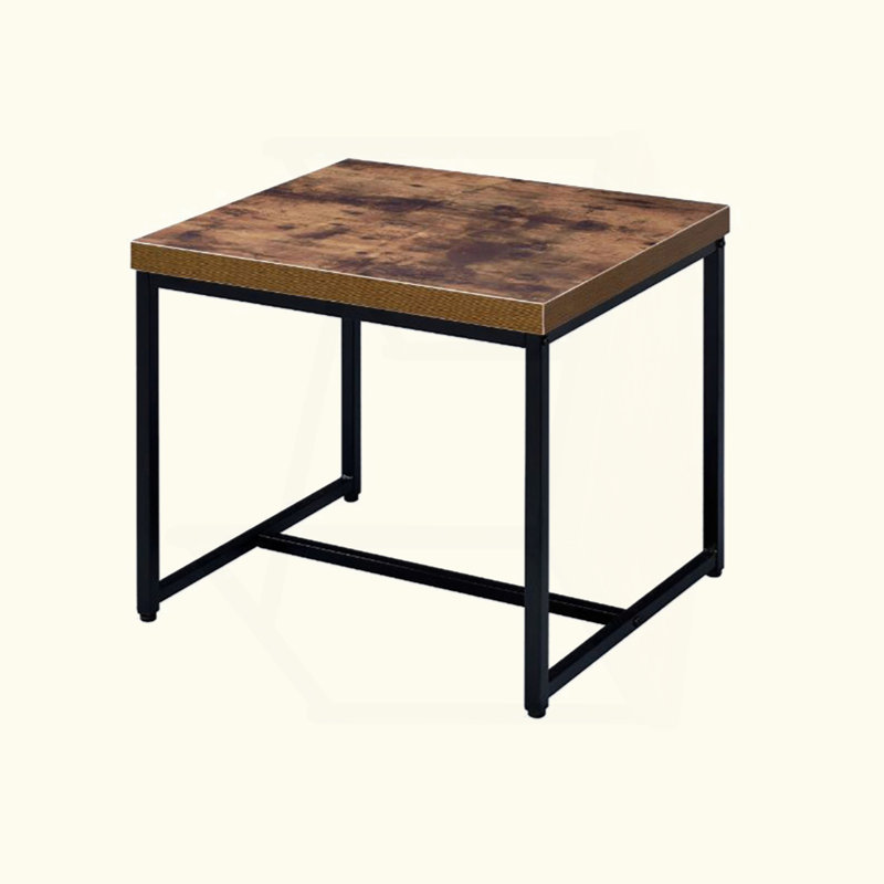 Rectangular Wooden Top End Table