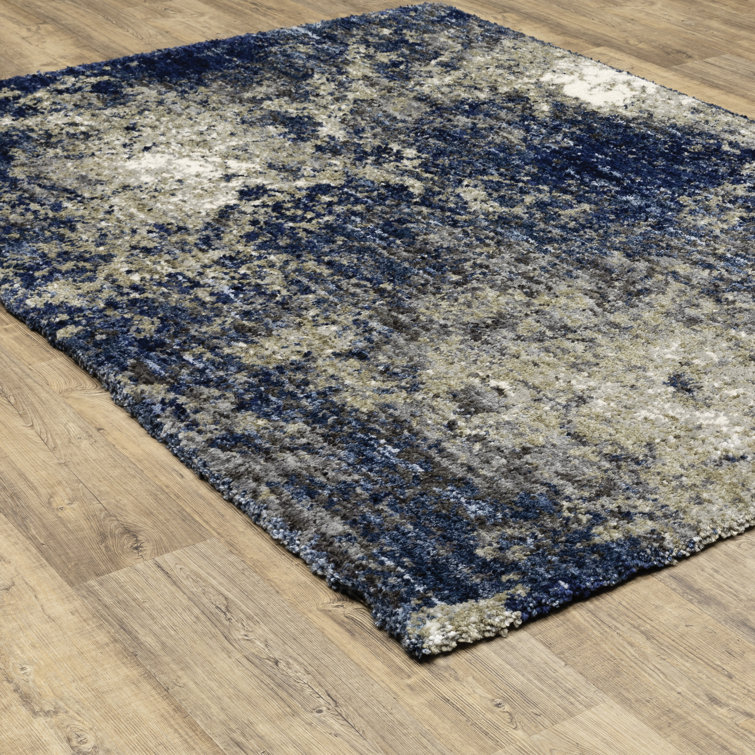 Tapis abstrait bleu / gris Sven