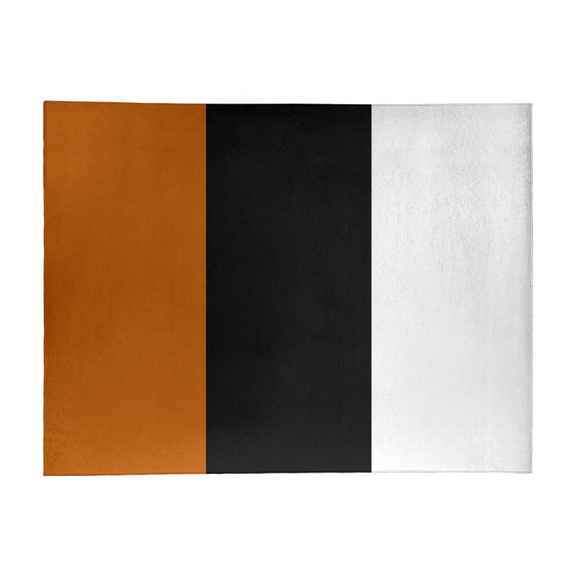 Tapis orange/noir, Rectangle 5 pi x 7 pi