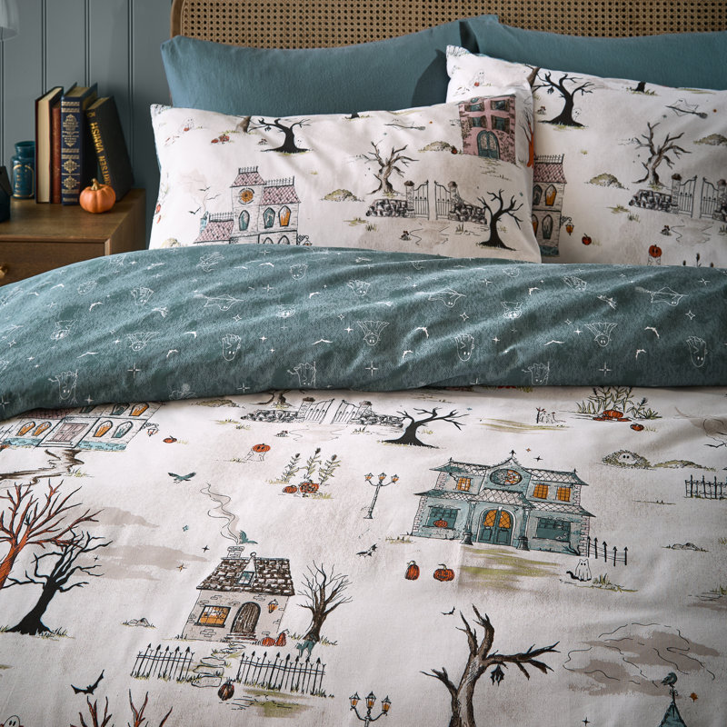 Ghost Town Abstract Duvet Cover Set, Double Bed Duvet Cover + 2 Pillowcases