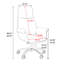 Chaise de bureau blanche et brune en cuir microfibre réglable et alliage d'aluminium