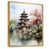 Toile avec cadre flottant or