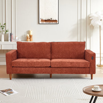 Jadier 82.5'' Chenille Upholstered Track Arm Sofa