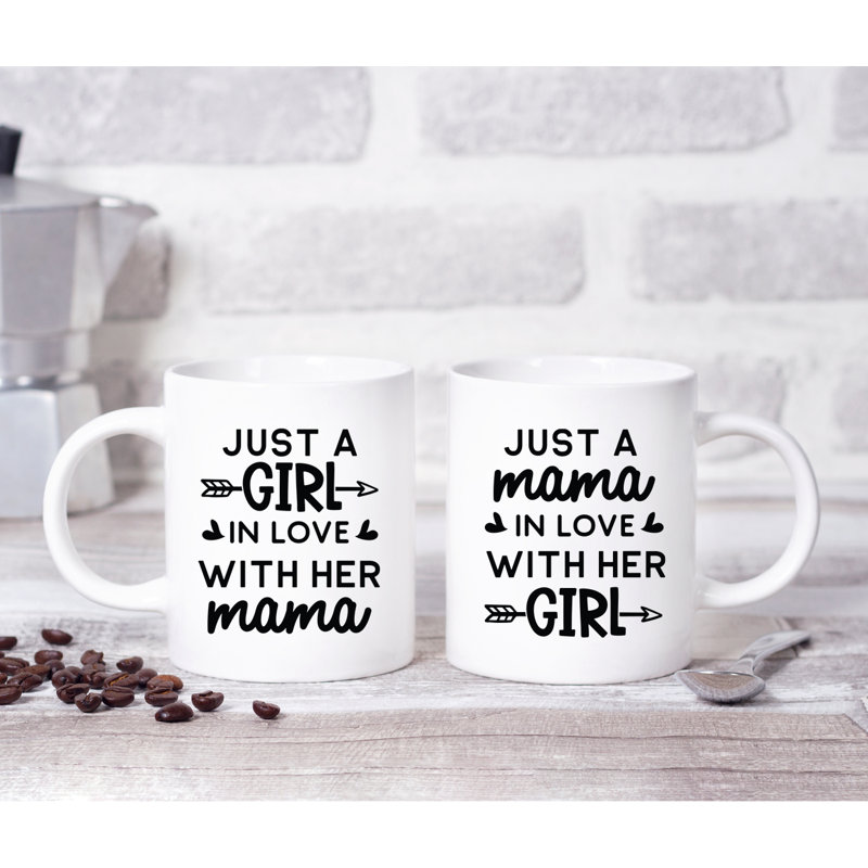 Ensemble de grandes tasses à café 2 pièces maman et me group love