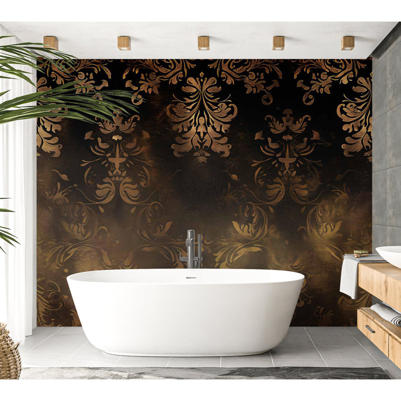 Peel & Stick Wall Mural - Baroque Ornaments Retro Motif, 41" L x 57" W