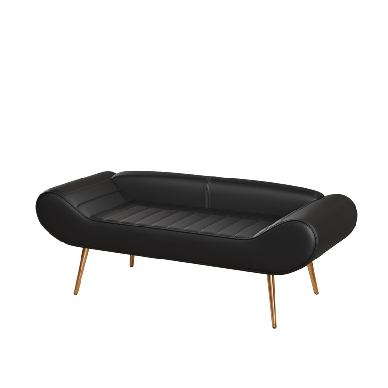 Le tabouret moderne de 57 pouces peut être placé dans le lit, H 21,05 po x l 57,05 po x P 22,05 po, Noir