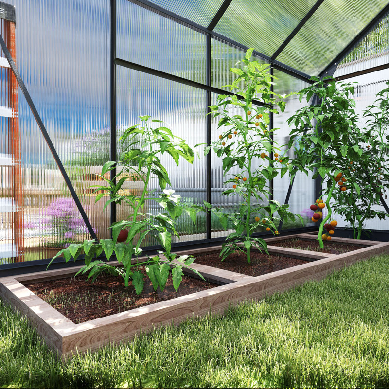Outsunny Hobby Greenhouse, 79.25" H x 74.75" L x 99.25" D
