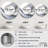 Ofeliya White Grey Contemplative Abstraction - Waves Wall Mirror, Modern Round Decorative Mirror, Printed Metal Art-1493491028