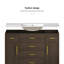 Meuble-lavabo 48 po brun foncé. Armoire de rangement abondante - 2 portes à fermeture douce et 6 tiroirs