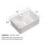 Lavabo de salle de bain rectangulaire en céramique blanche 16 "X12"