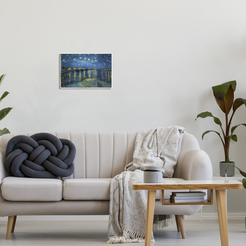 «Starry Night over Rhone Classic» par Vincent Van Gogh - Peinture, H 10 po x l 15 po x P 0,5 po, Bois