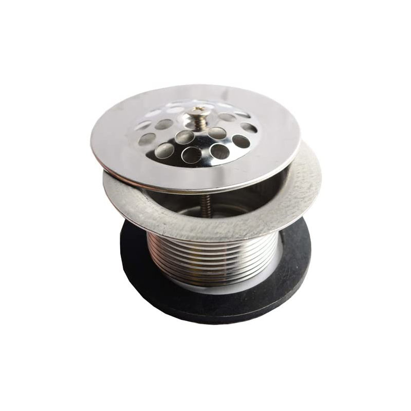 Crépine à bouchons de vidange et de débordement Avalon avec filetage de 11-1 / 2 po en acier inoxydable de 1-7 / 8 po de diamètre