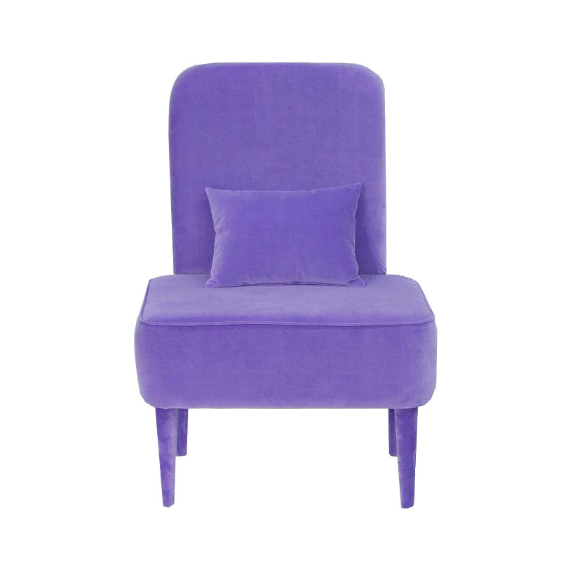 Pastel Upholstered Accent Chair, Violet