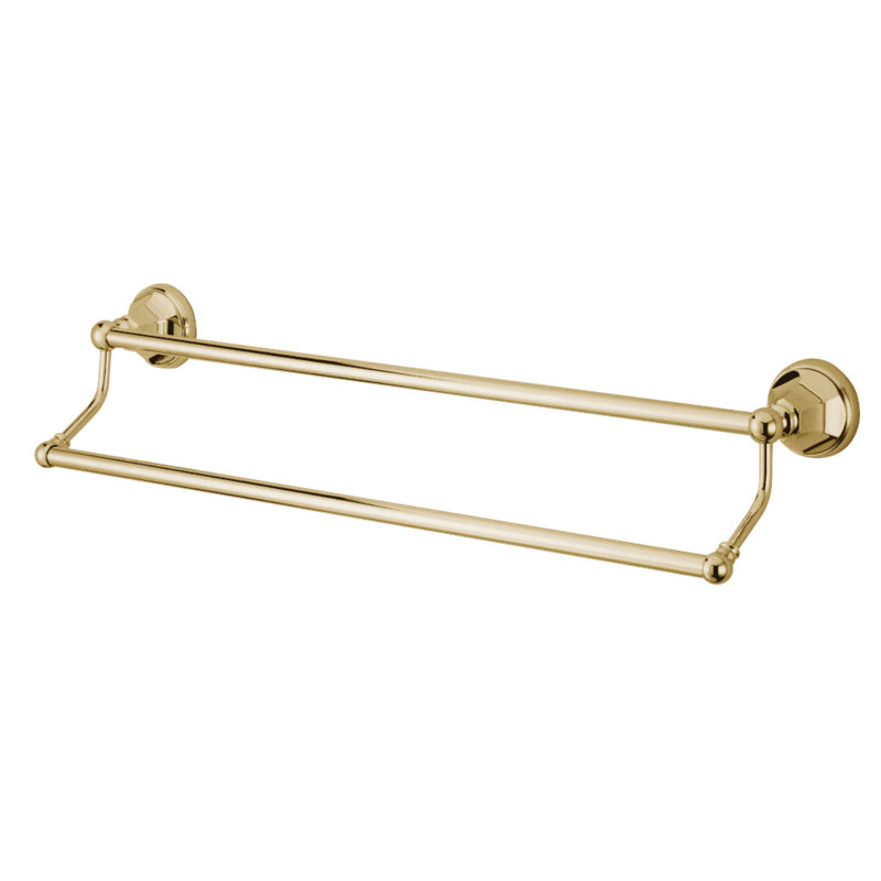 Kingston Brass Metropolitan 24-Inch Dual Towel Bar, Polished Chrome, 5''H x 26.75''L x 5.56''D