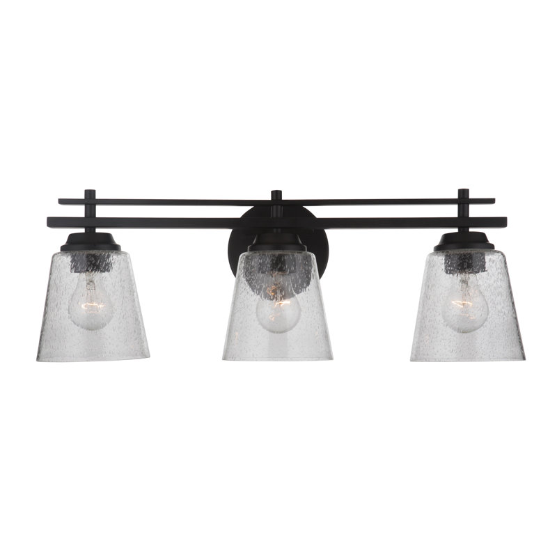 WoodWard 3 - Light Dimmable Vanity Light, Flat Black