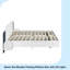 Lit plateforme flottant en bois avec lumières DEL et table de chevet-110744466-110744468