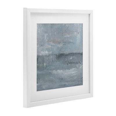 Slate Tones Abstract Framed Print Under Glass, design by Kristen Dalpiaz
