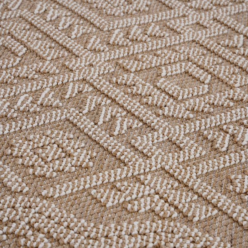 NAAR Guros Collection Natural / Traditional Indoor / Outdoor Area Rug, Rectangle 4' x 6'2"