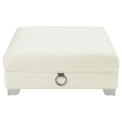 Agnuni Faux Leather Ottoman