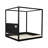 Wood Canopy Platform Bed with Upholstered Headboard-249328765-249328762