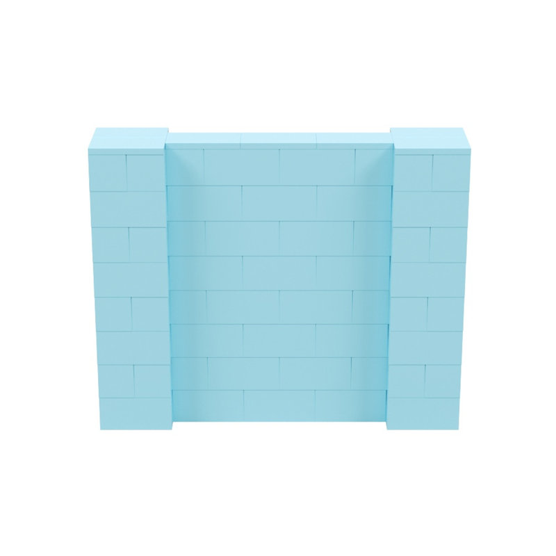 Ensemble mural 4 pi de hauteur Everblock, 60", Bleu clair