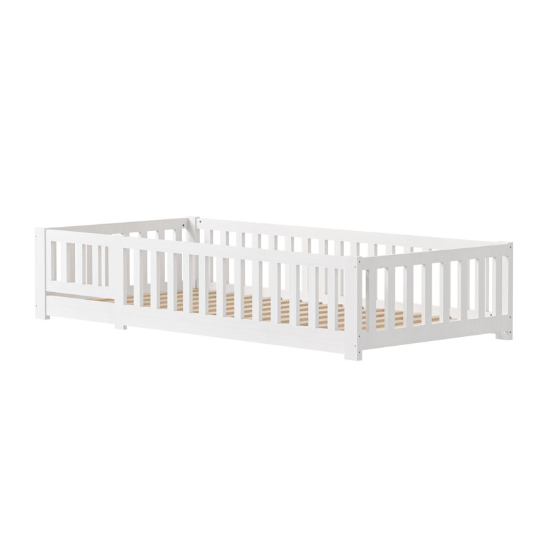 Kid’s Premium Wood European Toddler (90 x 200cm) Bed Frame with Fence