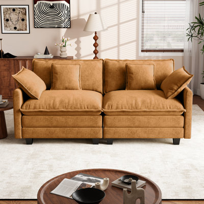 Mandurah 76.8" Chenille Modular Sectional Sofa