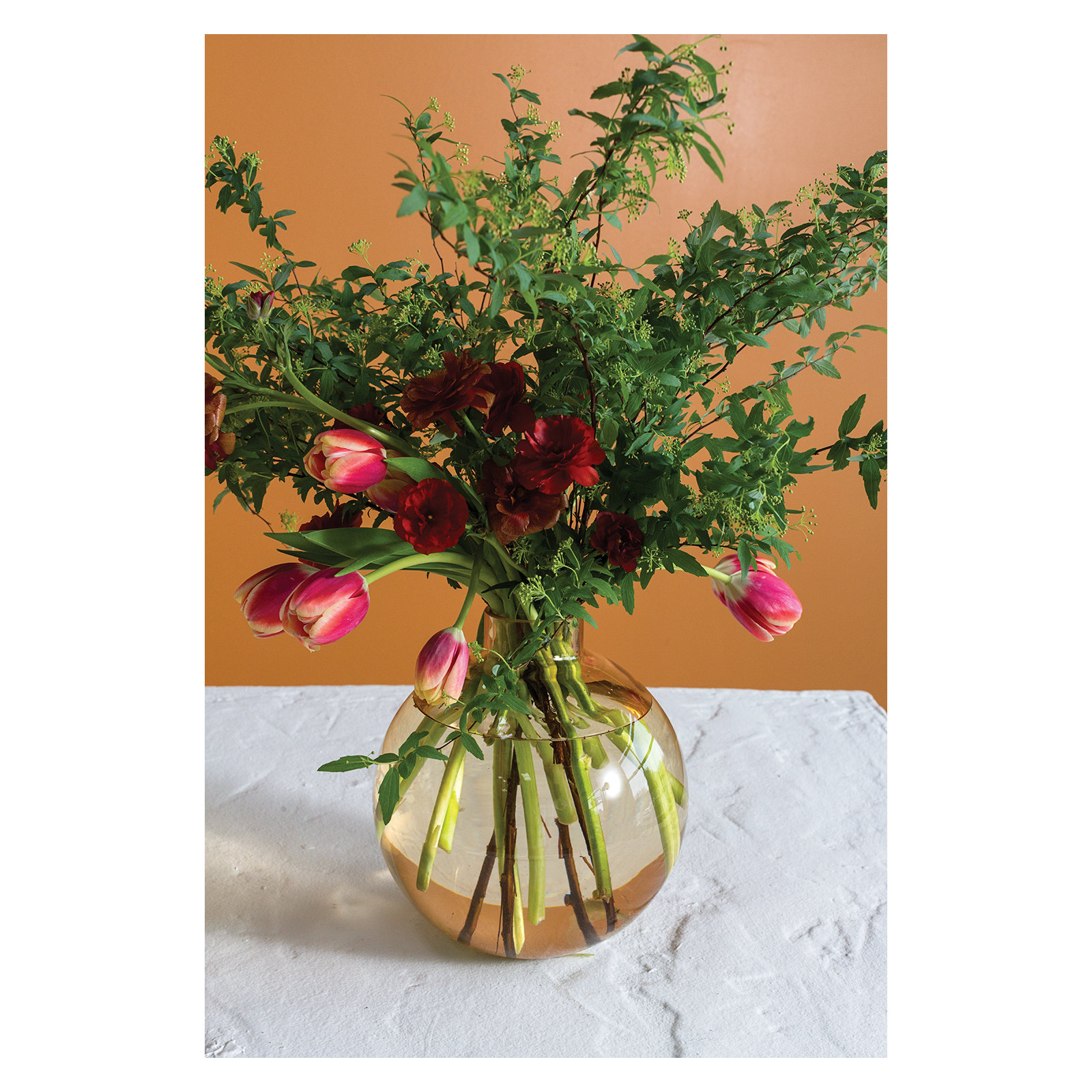 Marajo Handmade Glass Table Vase, 9.5" H x 8.75" W x 8.75" D