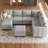 Aurora 8 Ottomans With 7 Backrest Livingroom Sofa Storage Couch Convertible Modular Sofa Sectional Couch With Detachable Washable Cushion-106913490