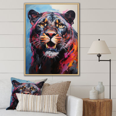 «Colorful Panther», impression fauve sur toile