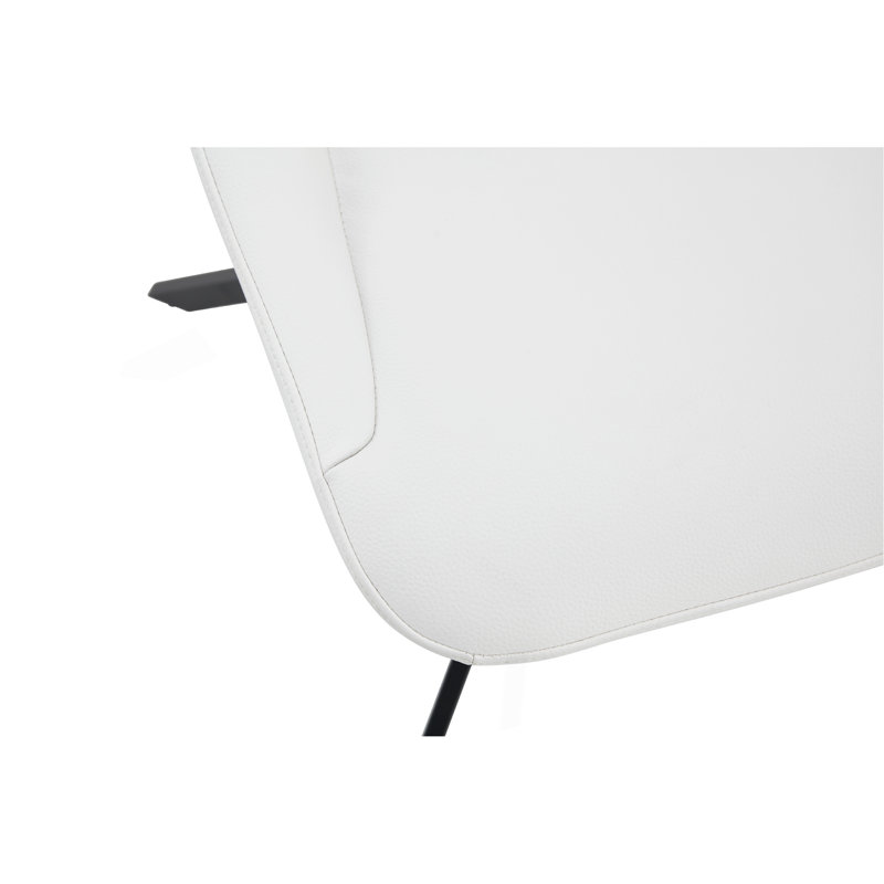 Chaise de salle à manger pivotante confortable, chaises de cuisine en métal avec cuir Goldmesh résistant aux égratignures et haut dossier