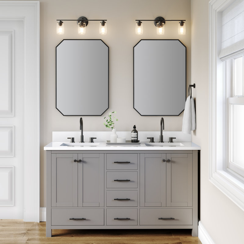 Cramer 3 - Light Dimmable Vanity Light, Black
