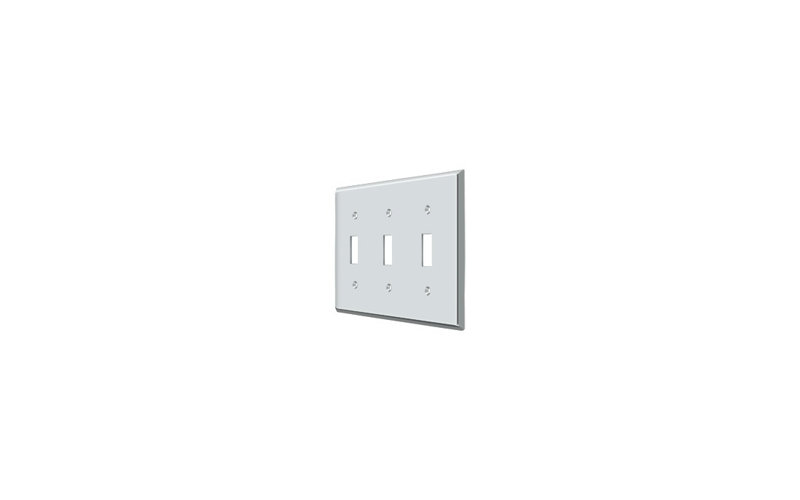 Deltana SWP4763U26 Switch Plate, Triple Standard in Polished Chrome, Polished Chrome