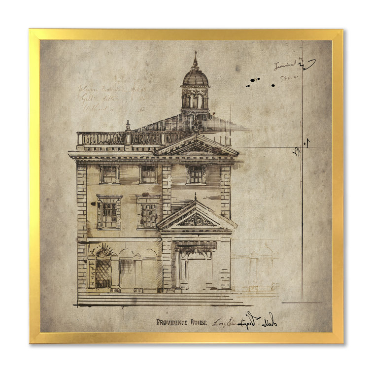 Bless international Antique Facade Old Style Architecture I Framed On Canvas Print | Wayfair