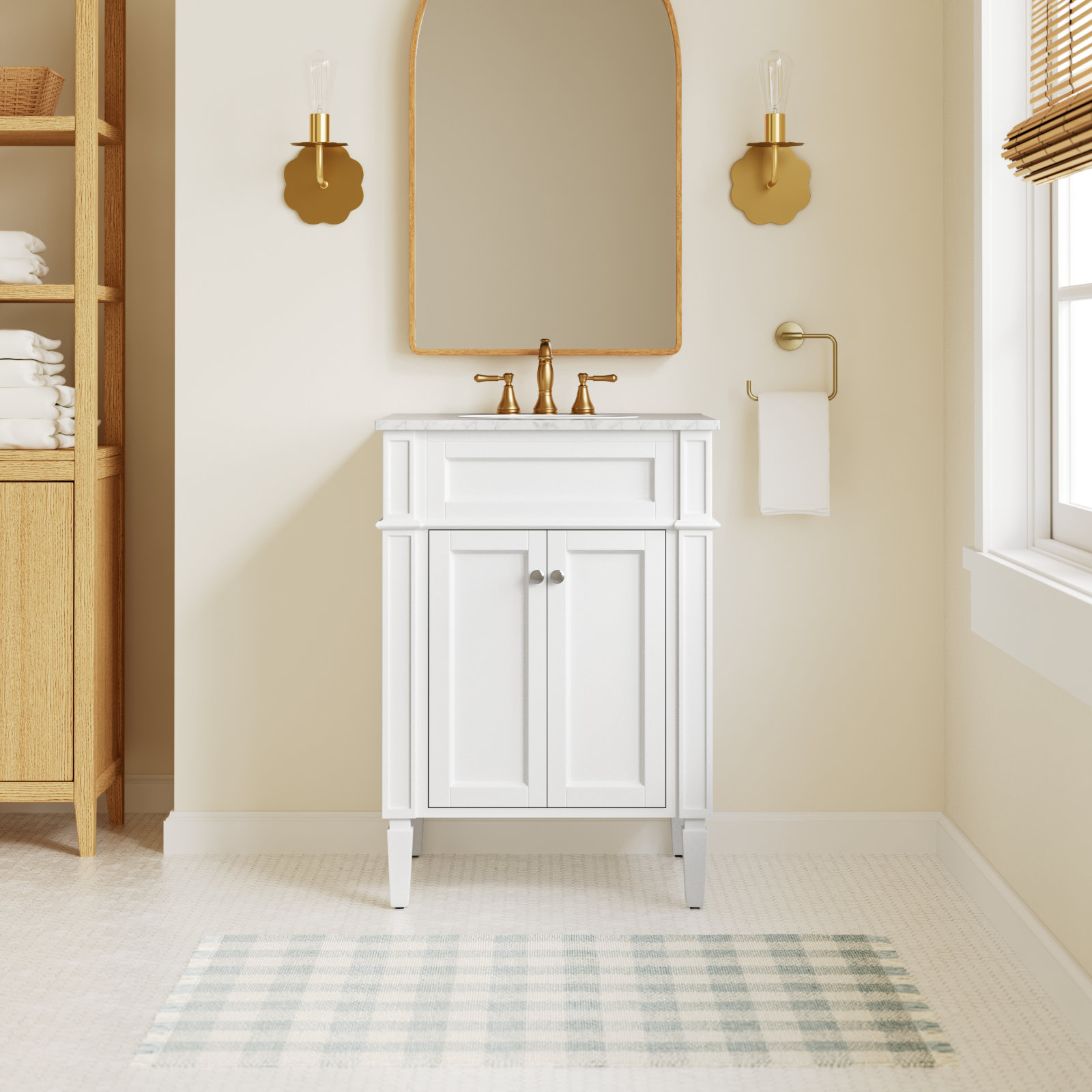 Rivers 24'' Single Bathroom Vanity, White