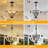5-Light White Wood Chandeliers