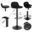 Ashar Swivel Upholstered and Velvet Adjustable Height Bar Stool with Steel Frame-844169733
