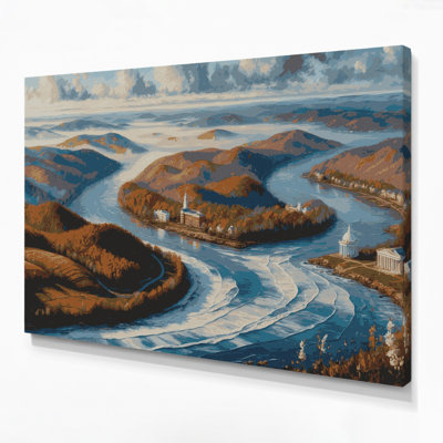 USA State Virginia Gray Canvas Wall Art