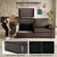 Canapé modulaire moderne avec repose-pieds en cuir de polyuréthane Marybelle Marybelle-616116841
