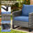 Silviea 2-Person Wicker Outdoor Lounge Armchair with Thick Cushions-385598091