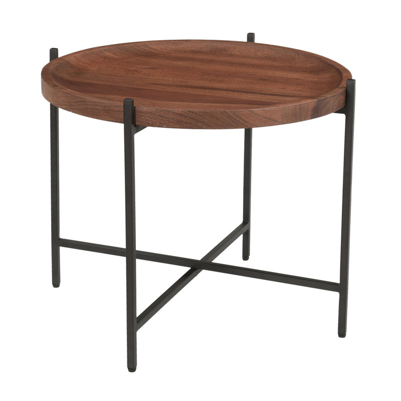 Solid Wood Top End Table